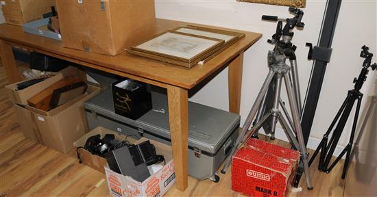 Photography accessories including lighting, tripods, etc.
